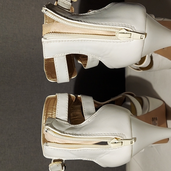 Charlotte Russe Platform Ankle Buckle rear zipper Heels SZ 9 - Picture 6 of 10